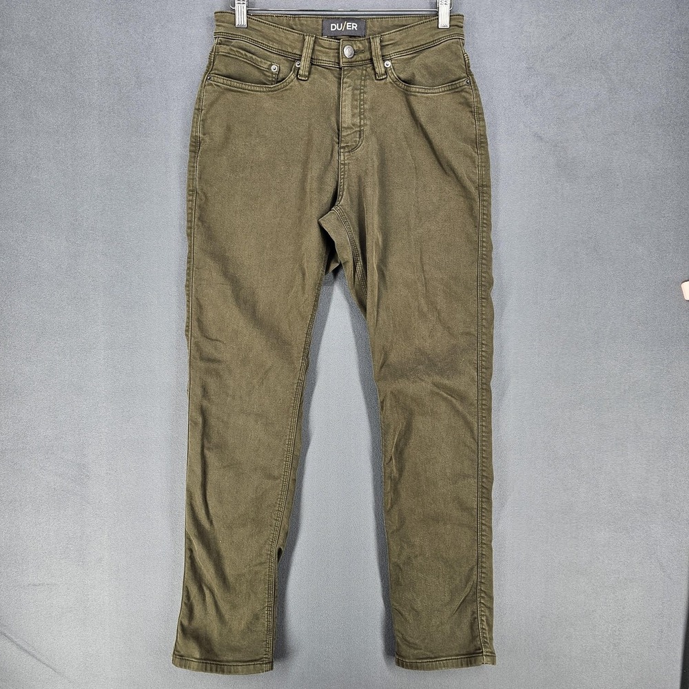 DU/ER‎ Jeans Mens 30x32 Green N2X Relaxed Taper Stretch MFNR1002 Denim Pants